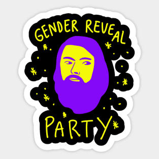 Gender Reveal Party Artsy Drawing Sticker